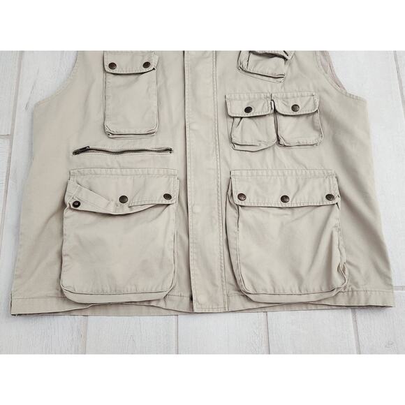 TravelSmith Fishing Hiking Vest Men's XL Snap Pockets Outdoor Zip Safari Utility - Picture 2 of 8